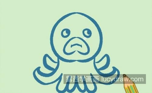 最简单的章鱼简笔画怎么画 带颜色彩色章鱼简笔画画法