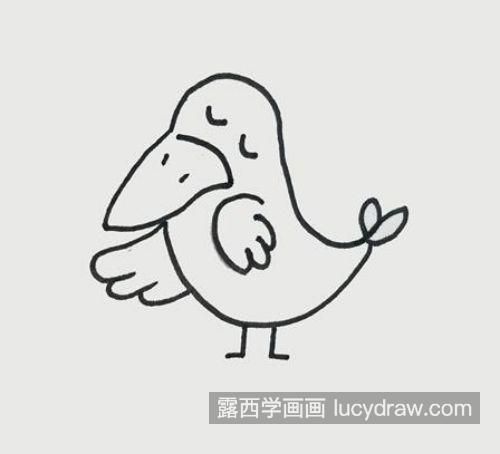 又简单又可爱乌鸦的简笔画怎么画 卡通可爱乌鸦简笔画教学