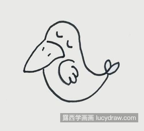 又简单又可爱乌鸦的简笔画怎么画 卡通可爱乌鸦简笔画教学