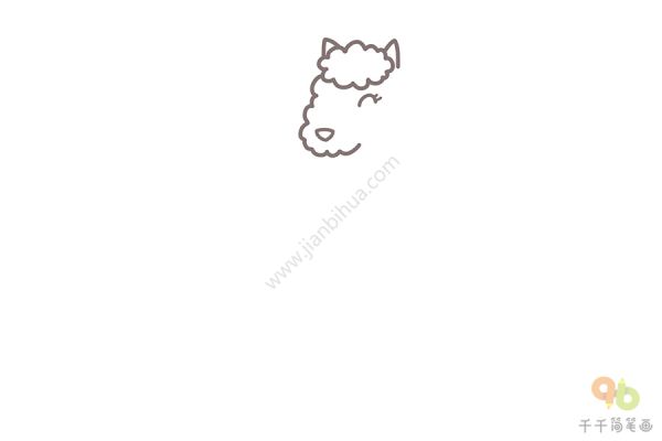 可爱的羊驼简笔画画法_羊简笔画