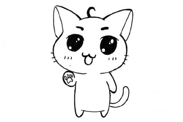 一组萌萌哒卡通动物简笔画图片素材