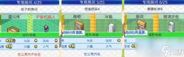 住宅梦物语专门房间搭配攻略