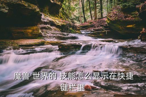  魔兽 世界的 技能怎么显示在快捷键栏里