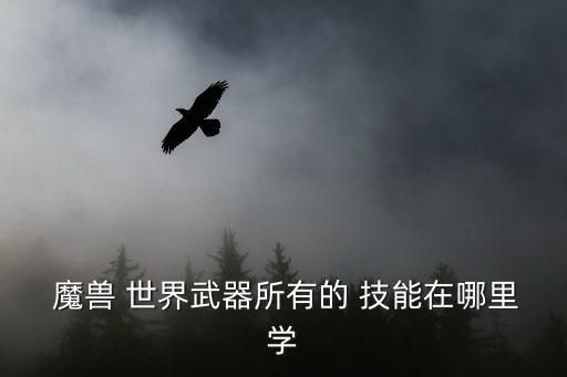  魔兽 世界武器所有的 技能在哪里学
