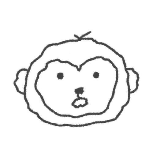 可爱动物头像 简笔画