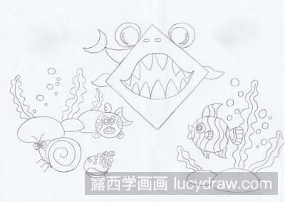 简笔画教程：教你画鲨鱼