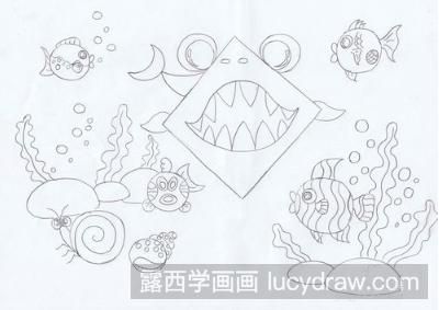 简笔画教程：教你画鲨鱼