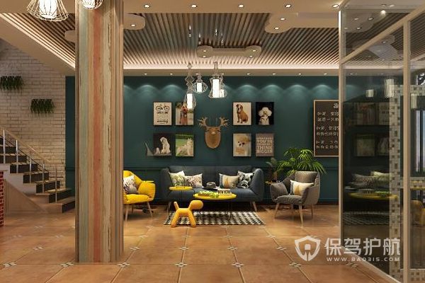 宠物店设计效果图-保驾护航装修网