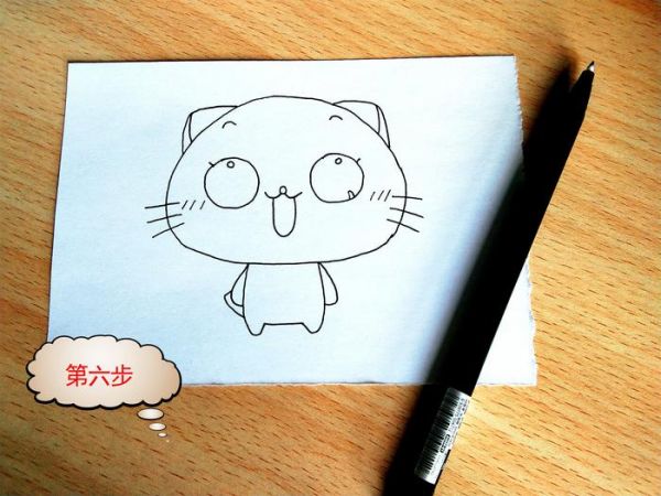 动物简笔画：六步画一只可爱的小萌猫