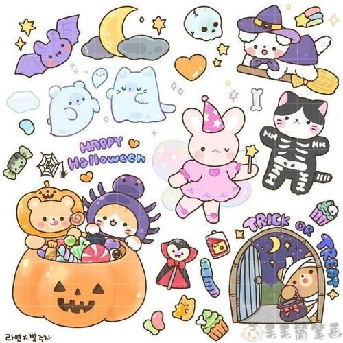各种可爱的小动物彩色简笔画大全