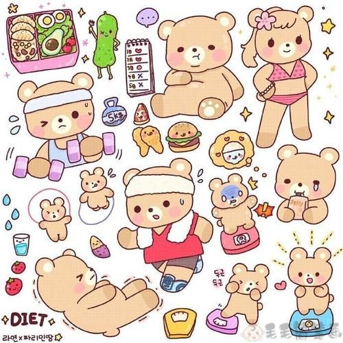 各种可爱的小动物彩色简笔画大全