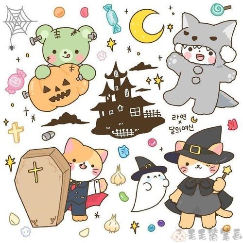 各种可爱的小动物彩色简笔画大全