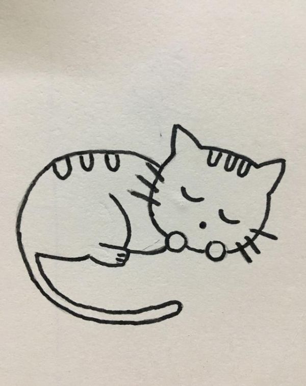 简笔画——可爱的小猫咪画法