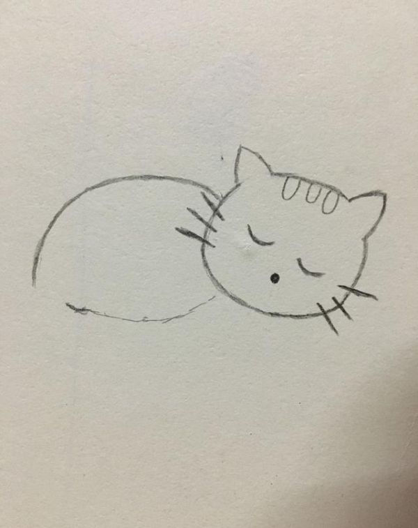 简笔画——可爱的小猫咪画法