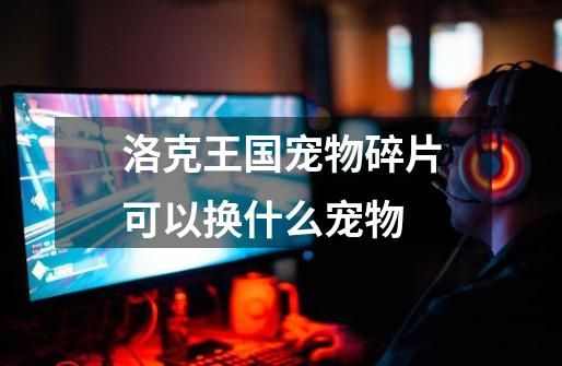 洛克王国宠物碎片可以换什么宠物-第1张-游戏资讯-龙启科技