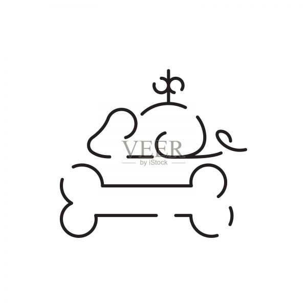 宠物店的图标。宠物店，宠物，维生素，食品，玩具。收集细线图标代表动物，宠物和兽医保健插画图片素材