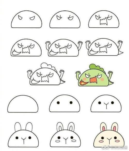 超可爱简笔画小动物图片呆萌小动物简笔画大全小动物简笔画图片大全