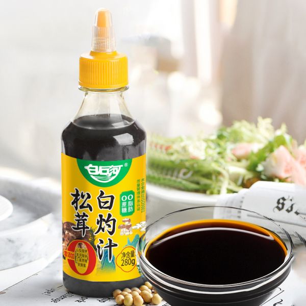 白石河!松茸白灼汁0脂调料汁280g*3瓶装