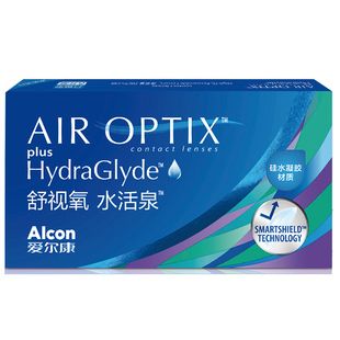 爱尔康视康硅水凝胶水活泉月抛隐形近视眼镜6片官方授权旗舰店