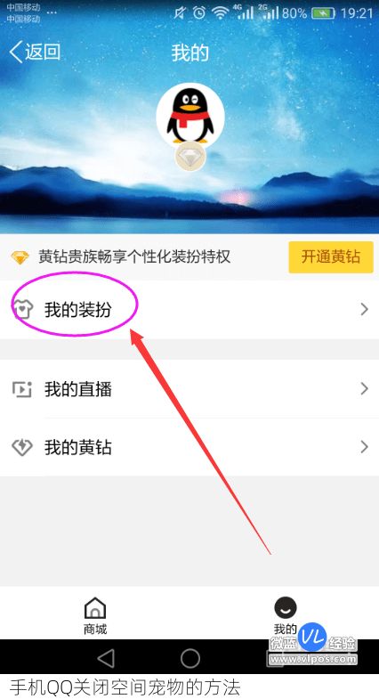手机QQ关闭空间宠物的方法 qq空间的宠物怎么取消