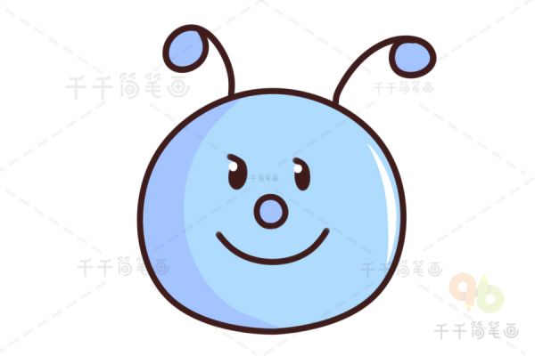 蚂蚁简笔画 儿童画动物_动物头像简笔画