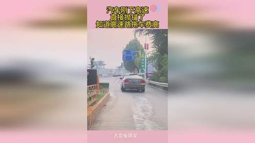 汽车刚下高速，直接抛锚了，知道高速路拖车费高