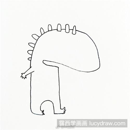 可爱的怪兽简笔画教程
