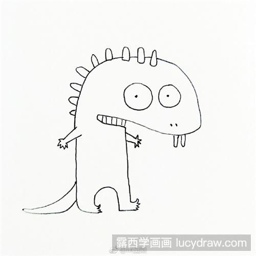 可爱的怪兽简笔画教程