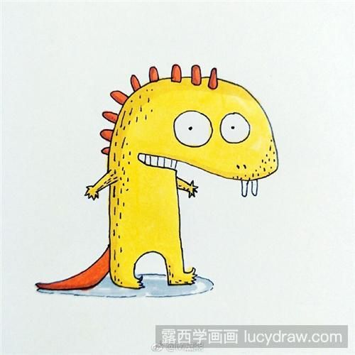 可爱的怪兽简笔画教程