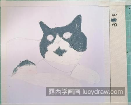 囧囧有神的猫咪怎么画？穿毛衣的小猫油画步骤有哪些？