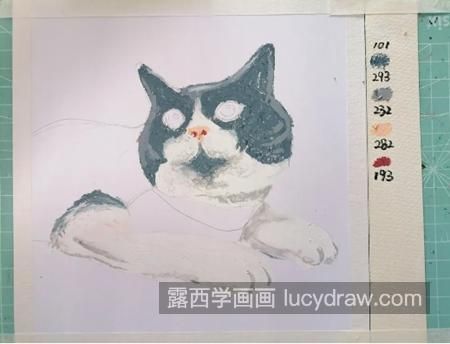 囧囧有神的猫咪怎么画？穿毛衣的小猫油画步骤有哪些？