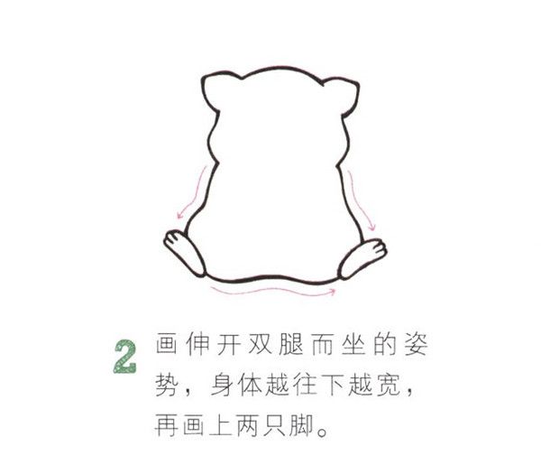 超萌可爱小仓鼠简笔画