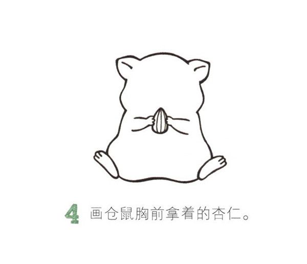 超萌可爱小仓鼠简笔画