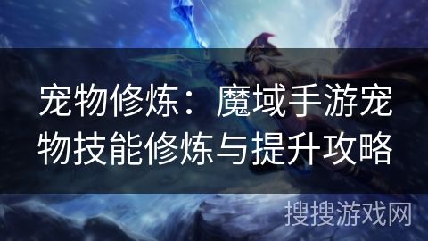 宠物修炼：魔域手游宠物技能修炼与提升攻略
