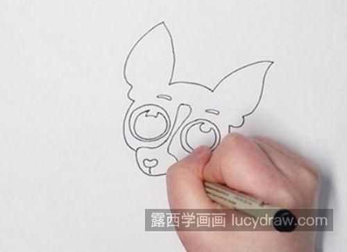 彩色可爱吉娃娃简笔画图片大全 可爱q版吉娃娃简笔画教程