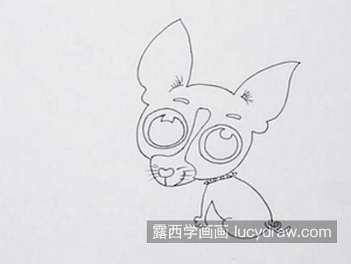 彩色可爱吉娃娃简笔画图片大全 可爱q版吉娃娃简笔画教程