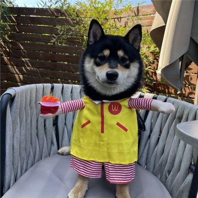 米妮狗狗猫咪衣服抖音黑猫警长交警拿刀宠物搞怪搞笑变身装扮COS服饰(dmT) S7斤以下 麦当当