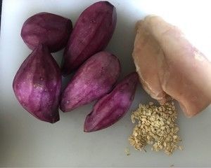 香甜燕麦紫薯饼(宠物零食)的做法步骤 第1步