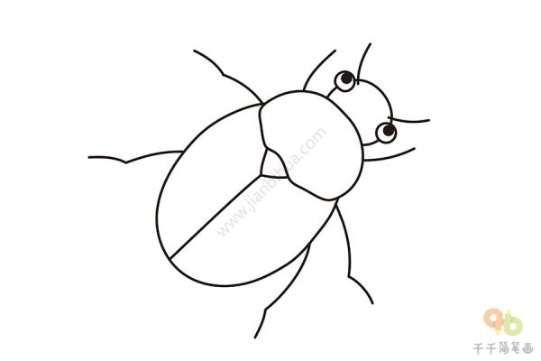 甲虫简笔画如何画_昆虫简笔画
