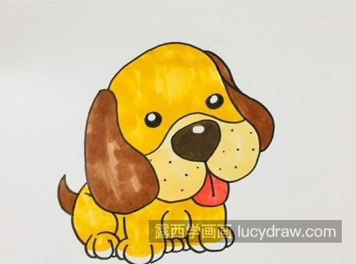好看可爱小狗的简笔画一步一步教学 简单又好看小狗的简笔画画法