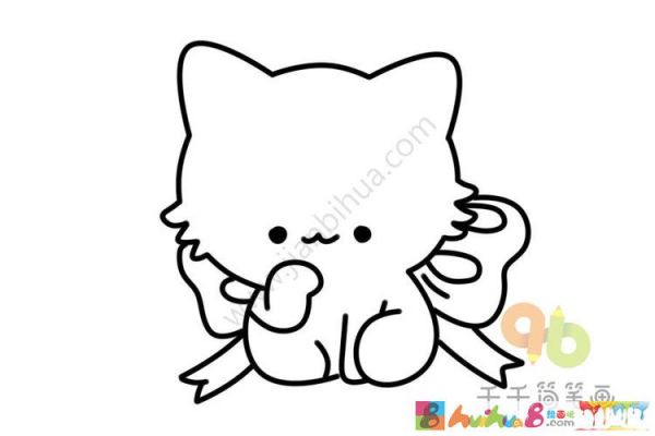 简笔画图片布偶猫是宠物猫性格温和接下来跟小编一起来学习它的画法