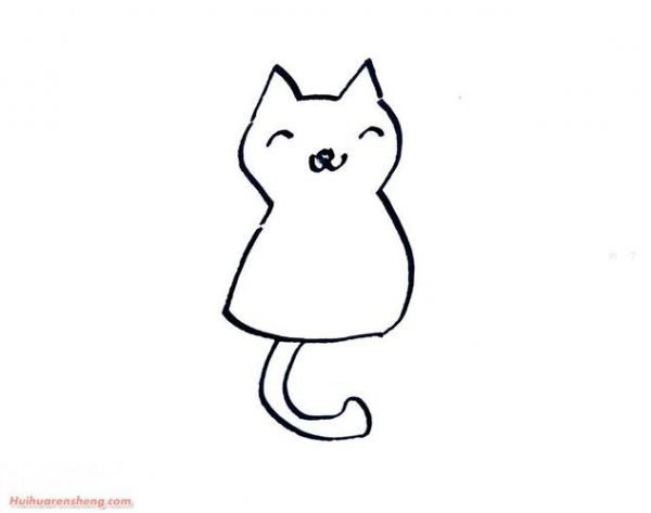 宠物猫简笔画法步骤图解