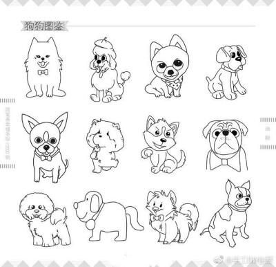 简笔画小动物图例寒假快到了教家里的孩子画吧