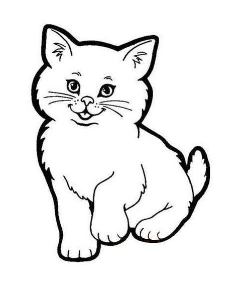卡通小猫咪的画法小猫简笔画图片素描