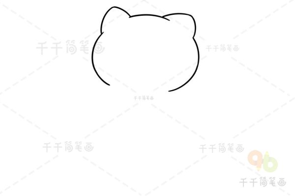 小猫简笔画步骤图 简单漂亮_猫简笔画