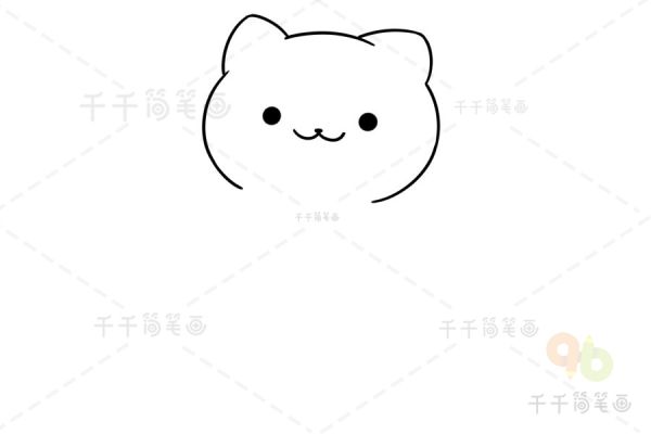 小猫简笔画步骤图 简单漂亮_猫简笔画
