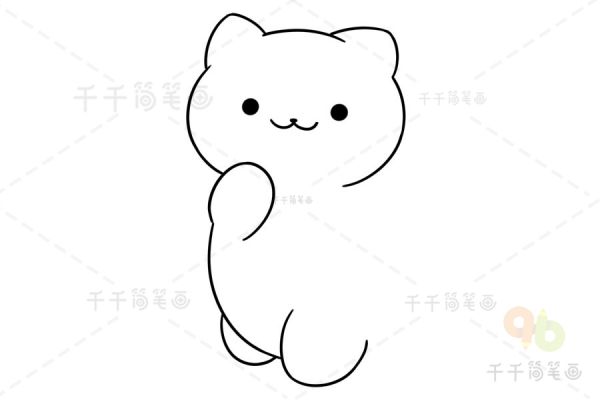 小猫简笔画步骤图 简单漂亮_猫简笔画