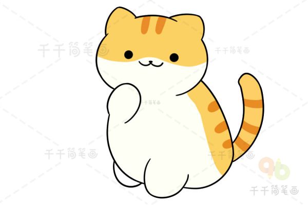 小猫简笔画步骤图 简单漂亮_猫简笔画