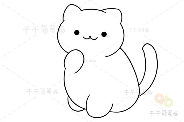 小猫简笔画步骤图 简单漂亮_猫简笔画