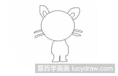 简笔画教程：教你画人形小猫咪